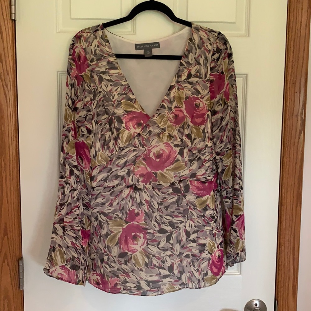 Josephine Chaus silk blouse. Size 12.